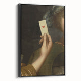 Dark Academia Wall Art - Vintage Gothic Hand Holding a Heart Card