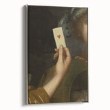 Dark Academia Wall Art - Vintage Gothic Hand Holding a Heart Card