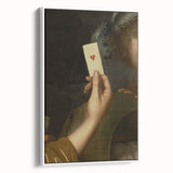 Dark Academia Wall Art - Vintage Gothic Hand Holding a Heart Card