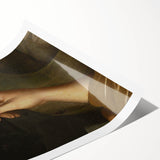 Dark Academia Wall Art - Vintage Gothic Hand Holding a Heart Card