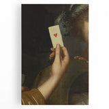 Dark Academia Wall Art - Vintage Gothic Hand Holding a Heart Card