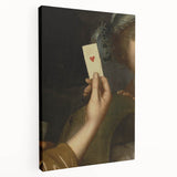 Dark Academia Wall Art - Vintage Gothic Hand Holding a Heart Card