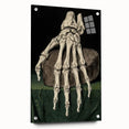 Dark Academia Wall Art - Gothic Skeleton Hand for Moody Aesthetic Decor