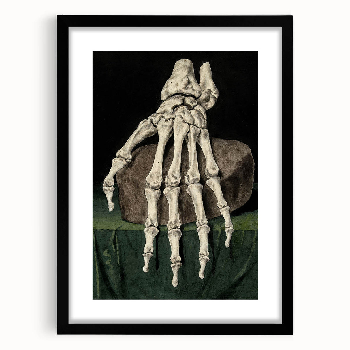 Dark Academia Wall Art - Gothic Skeleton Hand for Moody Aesthetic Decor