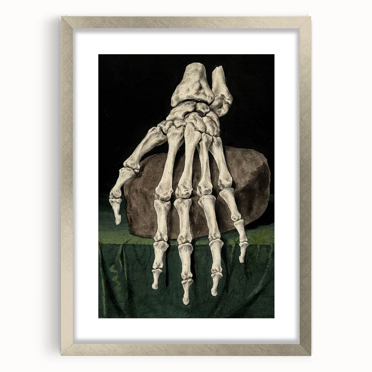 Dark Academia Wall Art - Gothic Skeleton Hand for Moody Aesthetic Decor