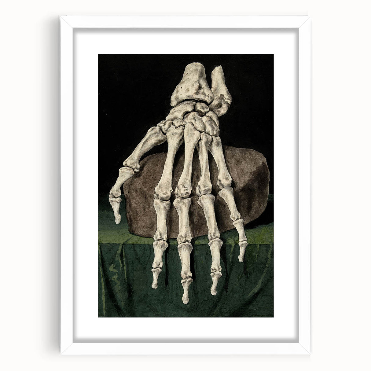 Dark Academia Wall Art - Gothic Skeleton Hand for Moody Aesthetic Decor