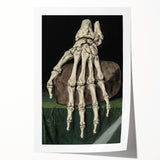 Dark Academia Wall Art - Gothic Skeleton Hand for Moody Aesthetic Decor