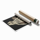 Dark Academia Wall Art - Gothic Skeleton Hand for Moody Aesthetic Decor