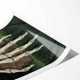 Dark Academia Wall Art - Gothic Skeleton Hand for Moody Aesthetic Decor