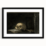 Dark Academia Wall Art: Gothic Skull Print for Moody Aesthetic Decor