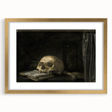 Dark Academia Wall Art: Gothic Skull Print for Moody Aesthetic Decor