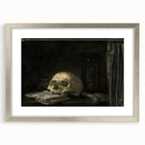 Dark Academia Wall Art: Gothic Skull Print for Moody Aesthetic Decor