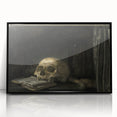 Dark Academia Wall Art: Gothic Skull Print for Moody Aesthetic Decor