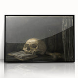 Dark Academia Wall Art: Gothic Skull Print for Moody Aesthetic Decor