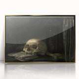 Dark Academia Wall Art: Gothic Skull Print for Moody Aesthetic Decor