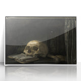 Dark Academia Wall Art: Gothic Skull Print for Moody Aesthetic Decor