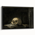 Dark Academia Wall Art: Gothic Skull Print for Moody Aesthetic Decor