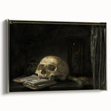 Dark Academia Wall Art: Gothic Skull Print for Moody Aesthetic Decor