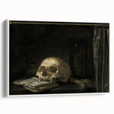 Dark Academia Wall Art: Gothic Skull Print for Moody Aesthetic Decor