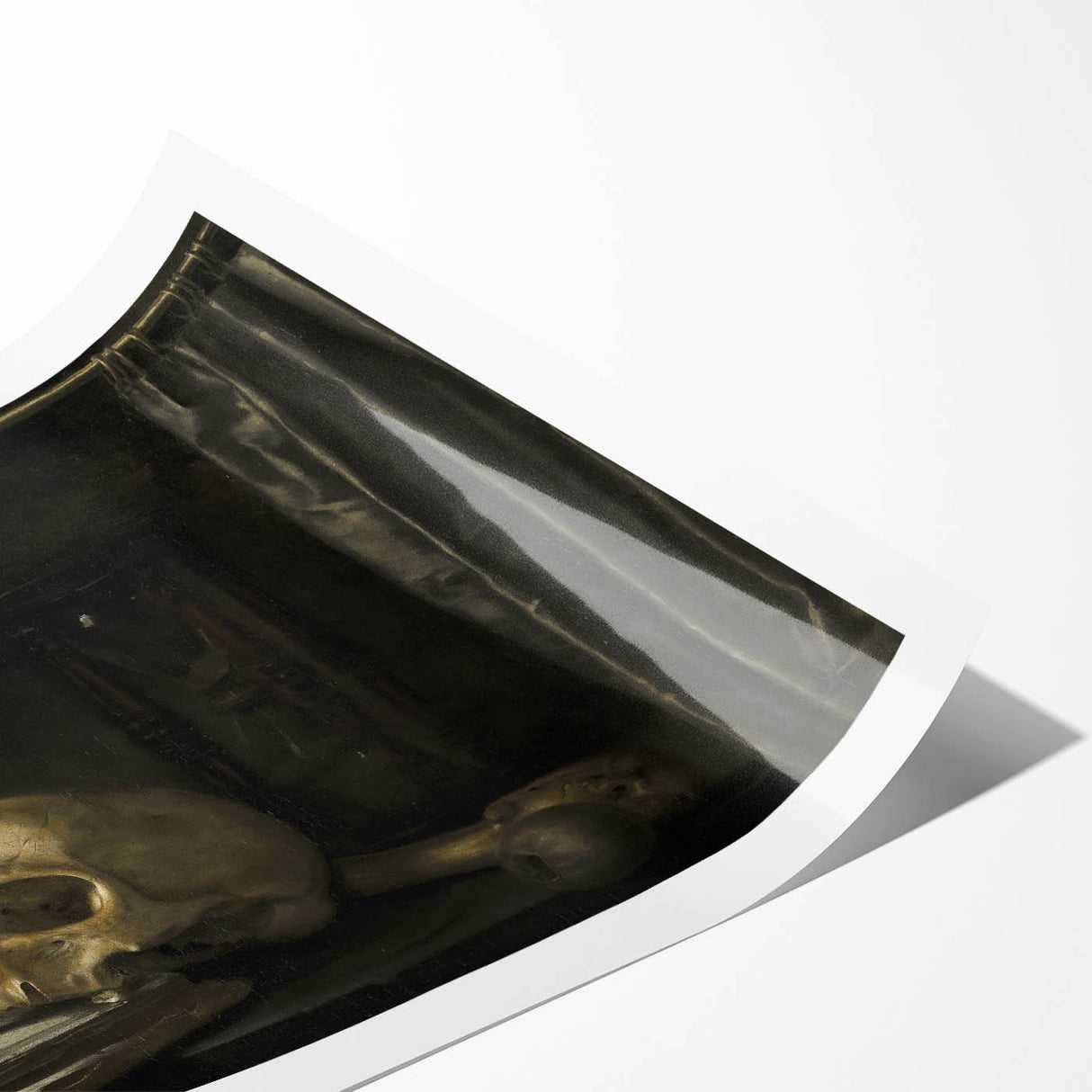 Dark Academia Wall Art: Gothic Skull Print for Moody Aesthetic Decor