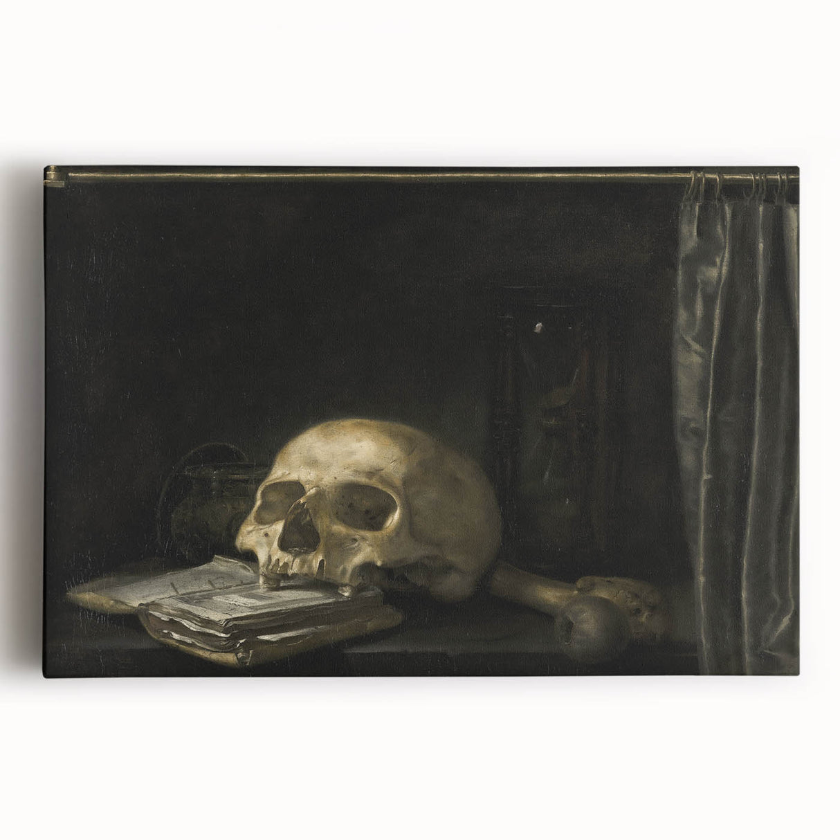 Dark Academia Wall Art: Gothic Skull Print for Moody Aesthetic Decor