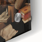 Dark Academia Wall Art - Vintage Gothic Still Life with Books and Skull