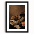 Dark Academia Wall Art - Vintage Gothic Still Life with Books and Skull