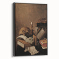 Dark Academia Wall Art - Vintage Gothic Still Life with Books and Skull