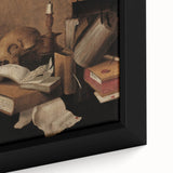 Dark Academia Wall Art - Vintage Gothic Still Life with Books and Skull