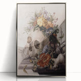 Skull with Floral Crown | Dark Academia Vintage Gothic Wall Art Print