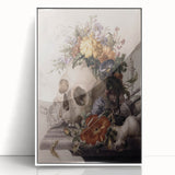 Skull with Floral Crown | Dark Academia Vintage Gothic Wall Art Print