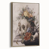 Skull with Floral Crown | Dark Academia Vintage Gothic Wall Art Print