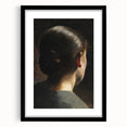 Dark Academia Wall Art - Vintage Gothic Woman in Profile from Behind