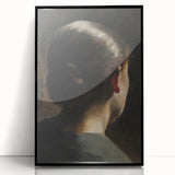 Dark Academia Wall Art - Vintage Gothic Woman in Profile from Behind