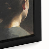 Dark Academia Wall Art - Vintage Gothic Woman in Profile from Behind