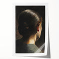 Dark Academia Wall Art - Vintage Gothic Woman in Profile from Behind