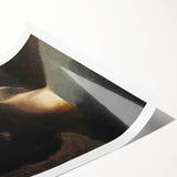 Dark Academia Wall Art - Vintage Gothic Woman in Profile from Behind