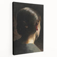 Dark Academia Wall Art - Vintage Gothic Woman in Profile from Behind