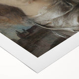 Dark Academia Wall Art - Vintage Gothic Woman Holding Vase in Thought