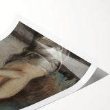 Dark Academia Wall Art - Vintage Gothic Woman Holding Vase in Thought