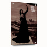 Dark Academia Wall Art - Vintage Gothic Print of Mysterious Woman in Black
