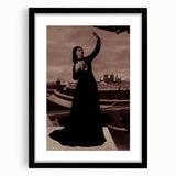 Dark Academia Wall Art - Vintage Gothic Print of Mysterious Woman in Black