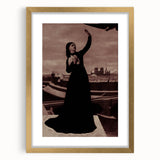 Dark Academia Wall Art - Vintage Gothic Print of Mysterious Woman in Black