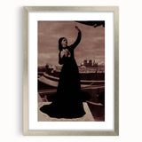 Dark Academia Wall Art - Vintage Gothic Print of Mysterious Woman in Black