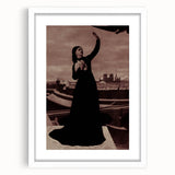 Dark Academia Wall Art - Vintage Gothic Print of Mysterious Woman in Black