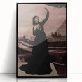 Dark Academia Wall Art - Vintage Gothic Print of Mysterious Woman in Black