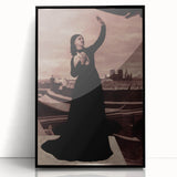 Dark Academia Wall Art - Vintage Gothic Print of Mysterious Woman in Black