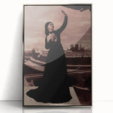 Dark Academia Wall Art - Vintage Gothic Print of Mysterious Woman in Black