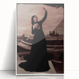 Dark Academia Wall Art - Vintage Gothic Print of Mysterious Woman in Black