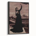 Dark Academia Wall Art - Vintage Gothic Print of Mysterious Woman in Black